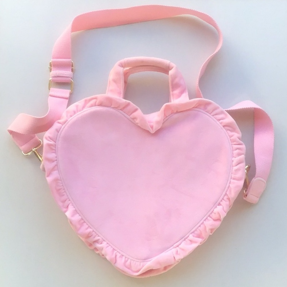 Stoney Clover Lane Pink Heart-Shaped Ruffle Bag